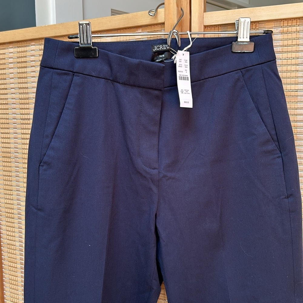 Navy blue Bi Cotton Kate Pant, straight leg. NWT